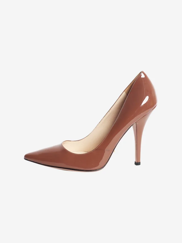 Prada Brown patent leather pumps - size EU 39 (UK 6) in Brown Patent leather from Sign of the Times