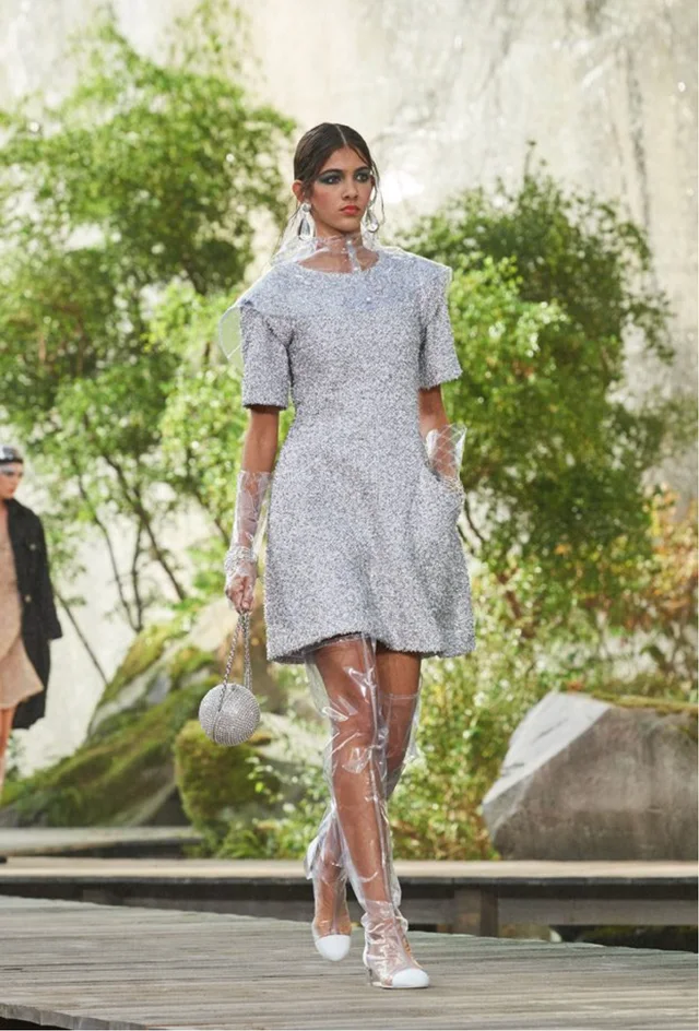 Chanel 2018 S/ Couture Lamé Mini Dress in Tweed from Recess LA, photo 2 of 2