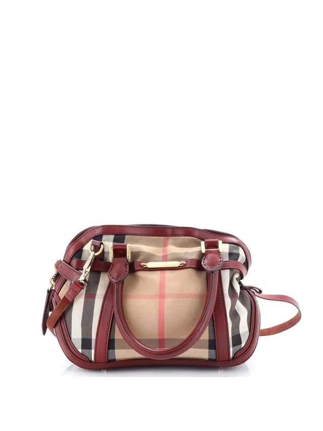 Burberry Bridle Orchard Bag House Check #279260b76b in red Canvas from Poshmark