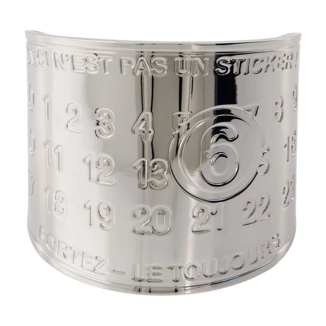 Maison Margiela Stickers Bracelet — Silver Metal Bracelets in Silver from HEWI