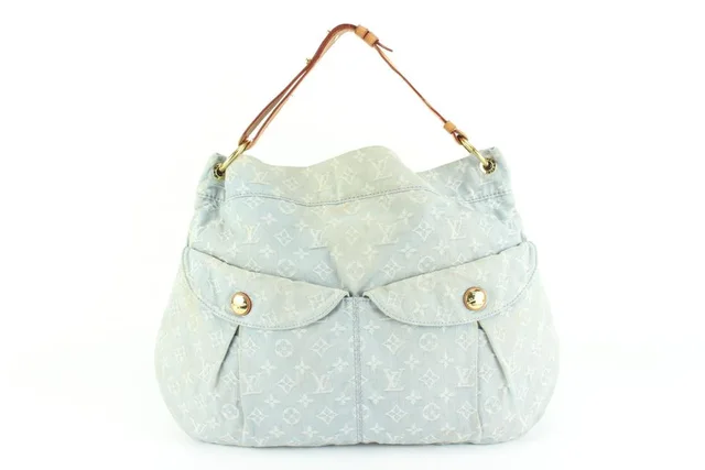 Louis Vuitton Light Blue Monogram Denim Daily GM Hobo Bag in Blue Denim from Bagriculture