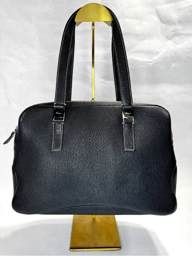 Ferragamo Pebbled Leather Shoulder Tote Bag Made In Italy in black Leather from Poshmark, photo 1 of 1
