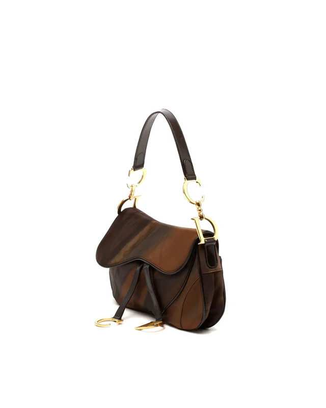 Dior Printed Nylon Double Saddle Bag in Multicolor Nylon from A Retro Tale, photo 2 of 10