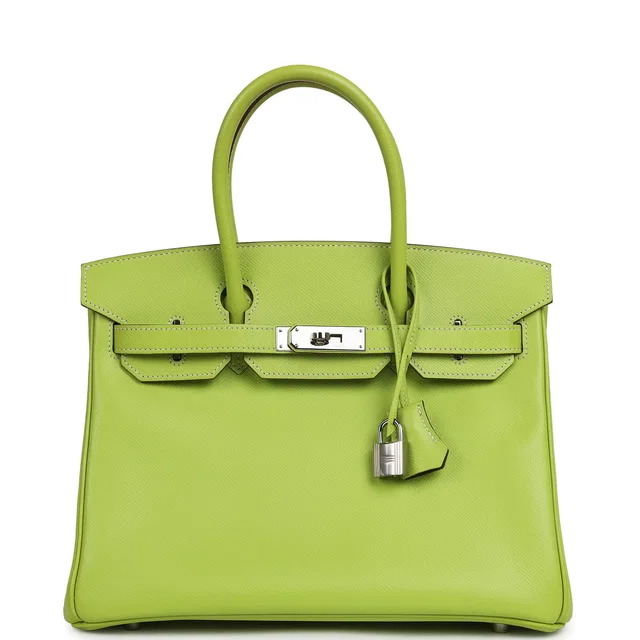 Hermès Birkin 30 Kiwi Candy Epsom Palladium Hardware in Epsom leather from Madison Avenue Couture