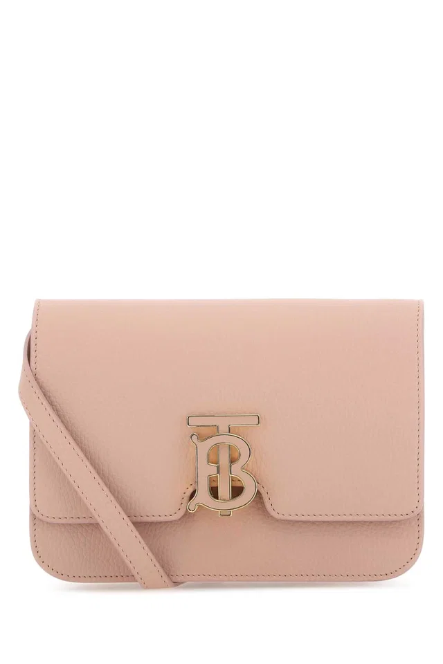 Burberry Tb Logo Leather Crossbody Bag — Pink in Pink Leather from HEWI