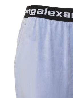 Alexander Wang Wide trousers with elastic waistband in 57% Cotton, 40% Polyester, 3% Elastane, photo 5 of 8 from LUISAVIAROMA