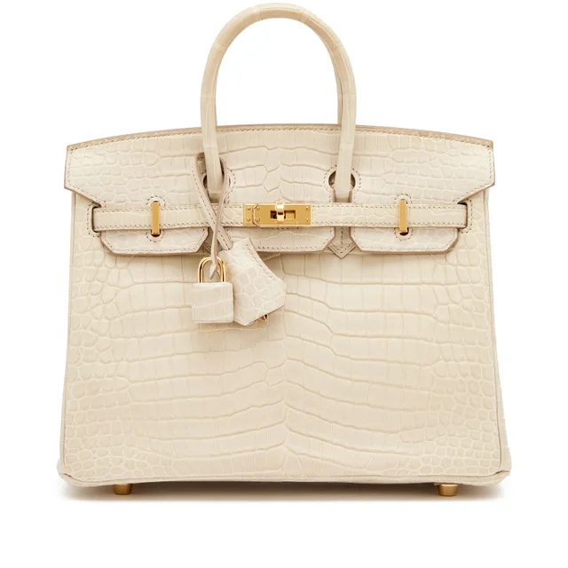 Hermès Beton Matte Porosus Crocodile Birkin 25 Gold Hardware, 2024 from Sotheby's