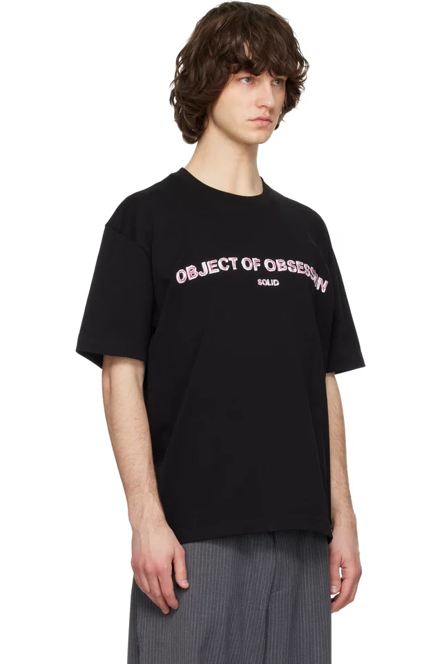 Solid Homme Black 'Object Of Obsession' T-shirt, photo 2 of 2 from SSENSE