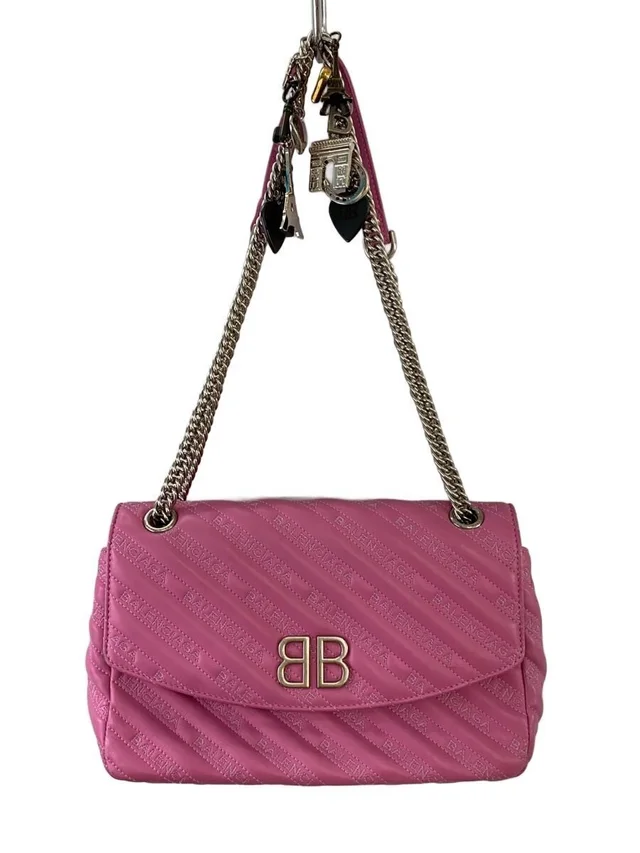 Balenciaga Round Chain Shoulder Bag Leather Pink in pink Leather from Poshmark