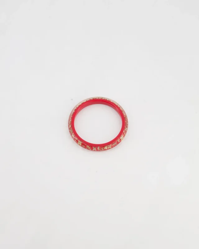 Louis Vuitton Strawberry Red Inclusion Bangle Bracelet with Logo Detail in Red from Sellier, photo 3 of 4