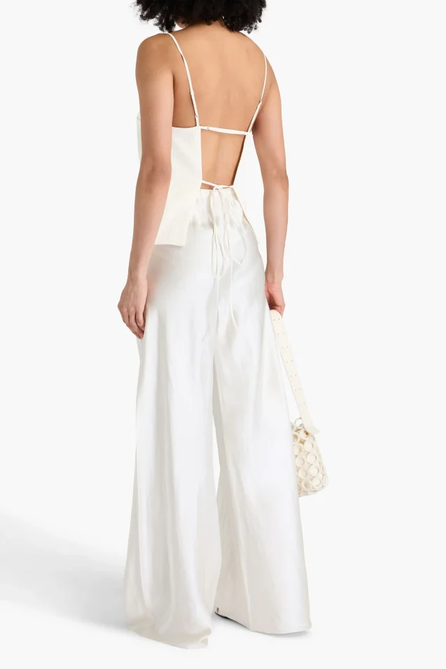 Joseph Baste Crinkled Satin Tie-Back Top, photo 3 of 8 from THE OUTNET