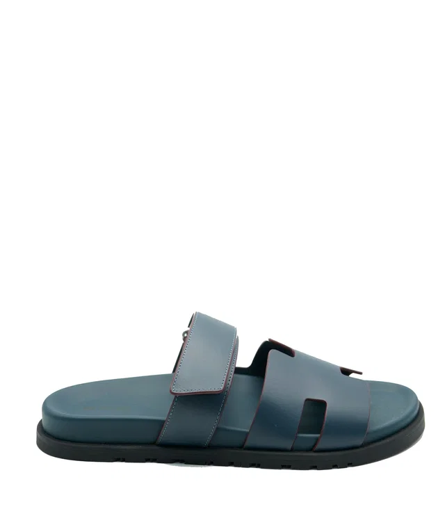Hermès bleu celeste chypres size 44 in Blue Leather from Luxury Promise