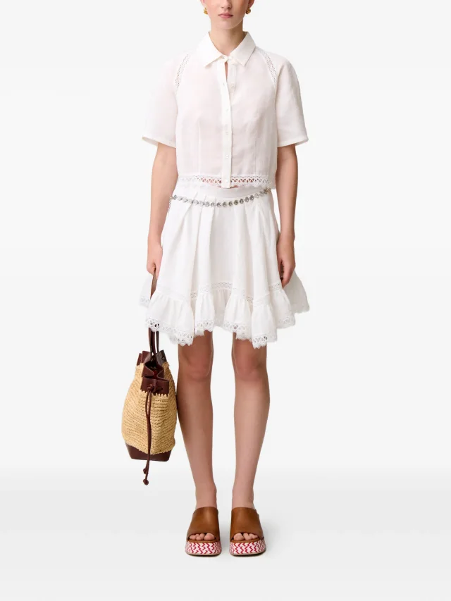 Claudie Pierlot lace-trim shirt, photo 2 of 2 from FARFETCH