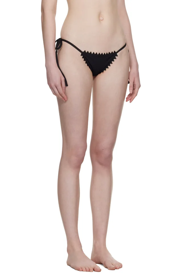 JACQUEMUS Black 'The Picot' Bikini Bottom, photo 2 of 4 from SSENSE