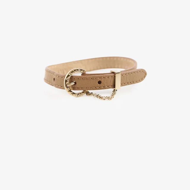 Bvlgari Bracelet Beige in Beige Leather from The Purse Affair