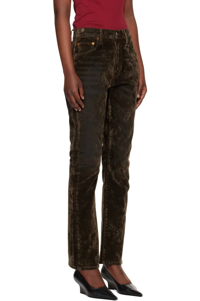 Re/Done Green 'The Blondie' Jeans, photo 2 of 4 from SSENSE