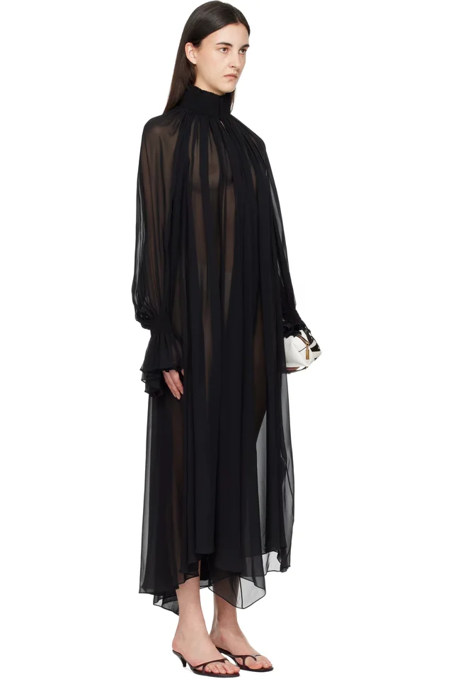 KHAITE Black Edgar Maxi Dress, photo 2 of 2 from SSENSE