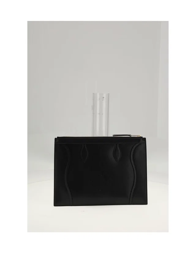 Celine Calf Leather Pouch — Black Wallets & Purses in Black Calfskin from HEWI