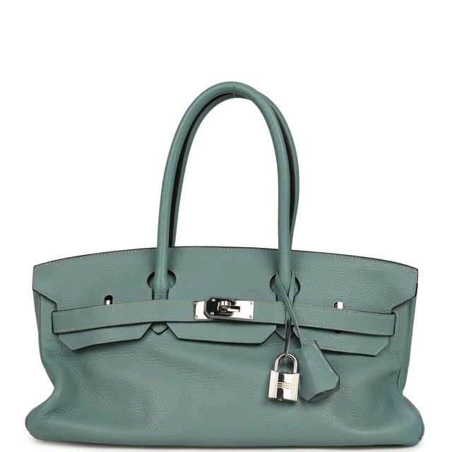 Hermès Vintage Shoulder Birkin 42 JPG Ciel Togo Palladium Hardware in Togo leather from Madison Avenue Couture