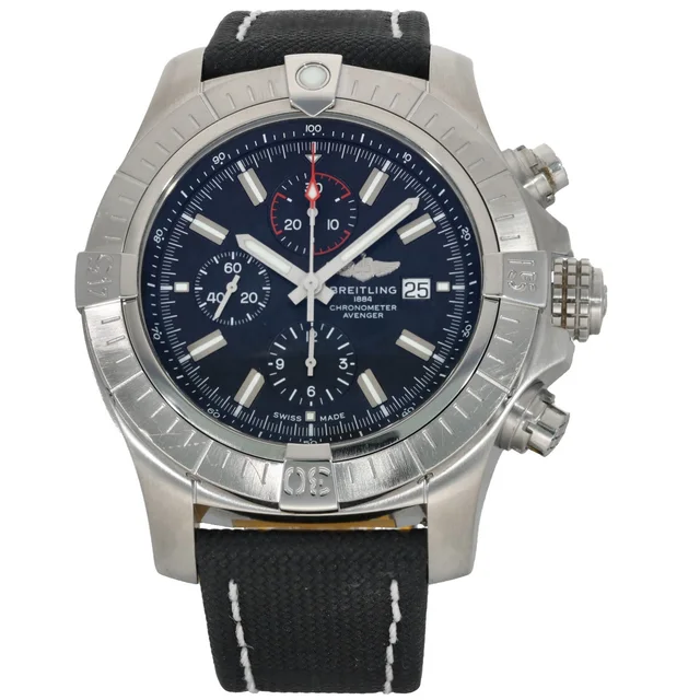 Breitling Super Avenger A13375 49mm Stainless Steel Watch from H&T
