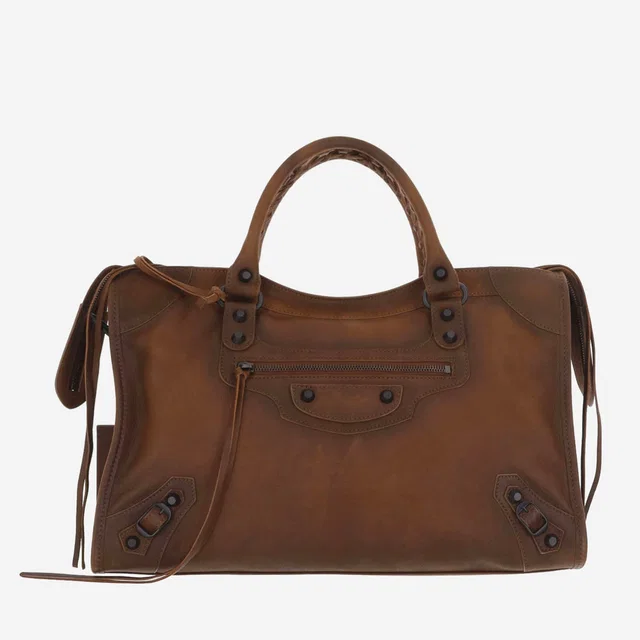 Balenciaga Calfskin Leather Shoulder Bag — Brown in Brown Calfskin from HEWI