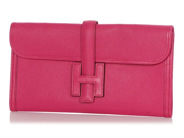 Hermès Rose Shocking Chèvre Jigé Elan 29 in Pink Goatskin from Anns, photo 2 of 10