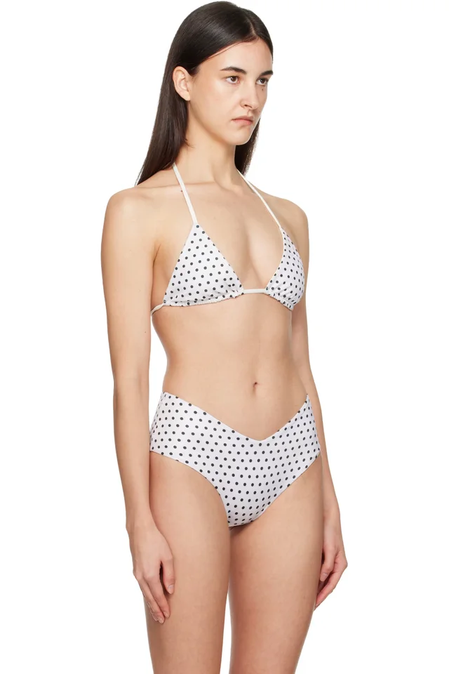 Belle Anna White & Black Estelle Bikini Top, photo 2 of 2 from SSENSE