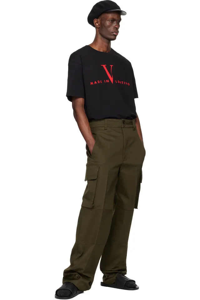 Valentino Garavani Black Coolside Rubber Slide Sandals, photo 5 of 5 from SSENSE