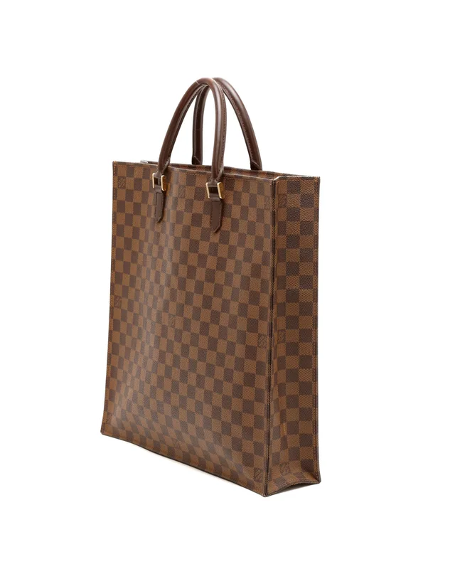 Louis Vuitton Damier Ebene Sac Plat Bag in Brown Canvas from A Retro Tale, photo 4 of 10