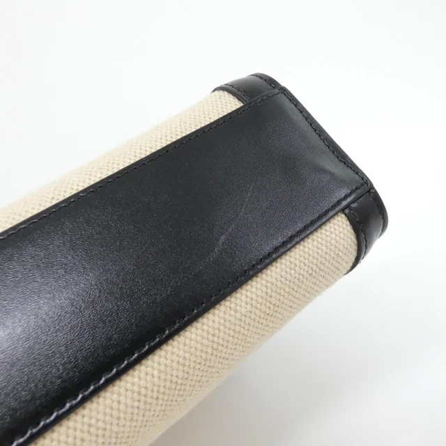 Small Vertical CELINE Hippo 192082DL4 Bag in 01VK/VANILLA+BLACK (Vanilla+Black) canvas/calf from KOMEHYO, photo 2 of 7