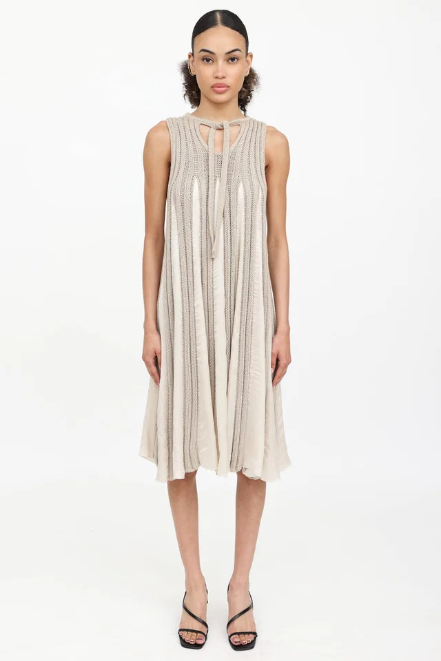 Bottega Veneta Knit & Silk Dress in Silk from VSP Consignment