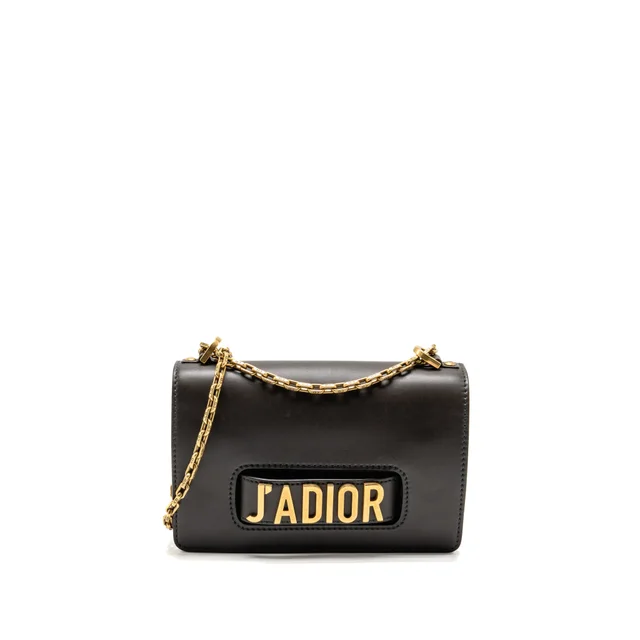 Dior J’ADIOR Medium Flap Bag with Chain Brown GHW in Brown Leather from EMIER