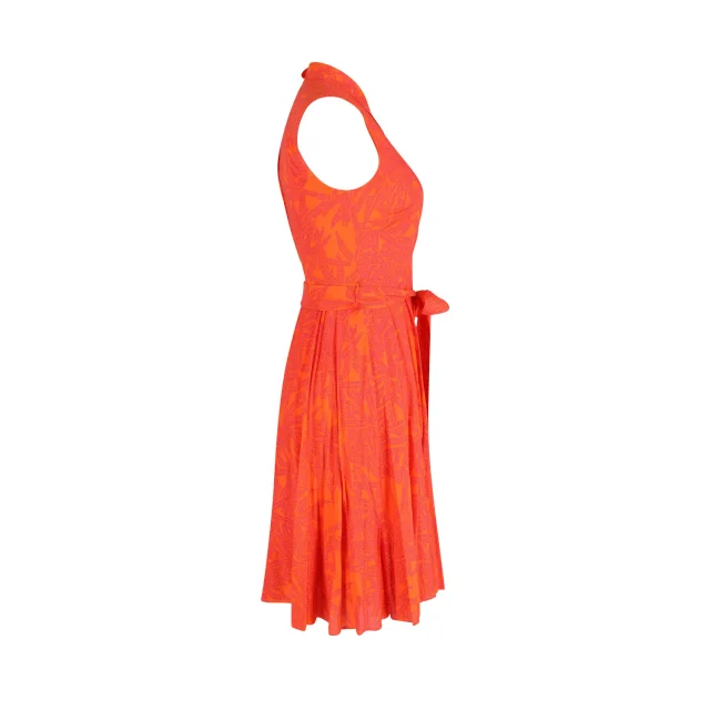 Diane von Furstenberg Harmony Lepic Dress in Orange Rayon in Orange, photo 2 of 3 from ShopSimon