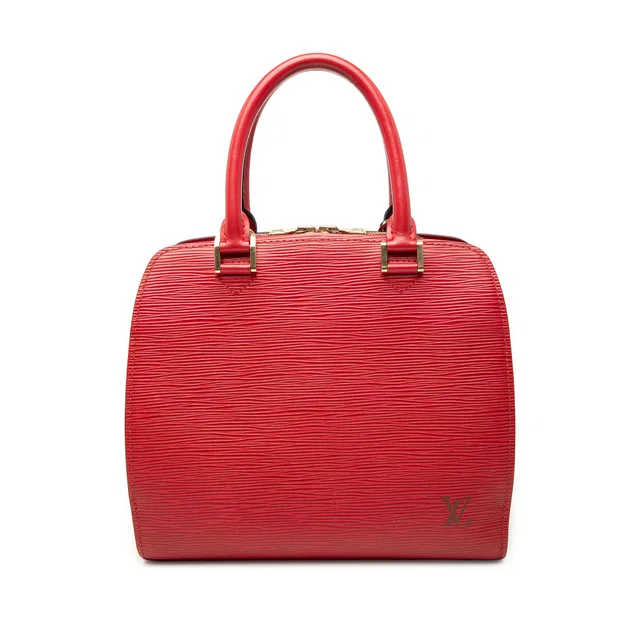 Red Louis Vuitton Epi Sablons Handbag in Red Leather from Designer Revival