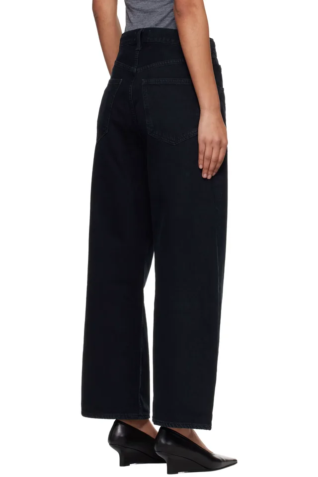 AGOLDE Black Low Curve Crop Jeans, photo 3 of 4 from SSENSE
