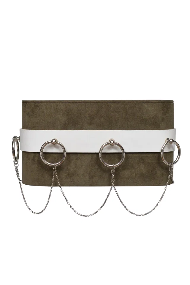 Dolce & Gabbana White Leather Bondage Belt in White Leather from Resurrection Vintage