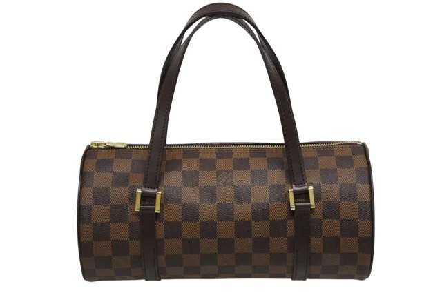 Louis Vuitton Handbag Papillon 30 Damier Canvas Brown Gold 4 in Brown Canvas from The Reluxe