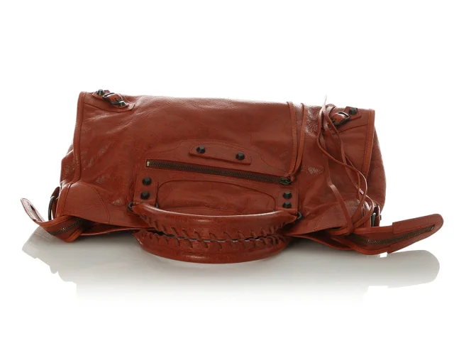 Balenciaga 2011 Orange Brûlée Agneau Classic City in Orange Lambskin from Ann's Fabulous Finds, photo 7 of 9