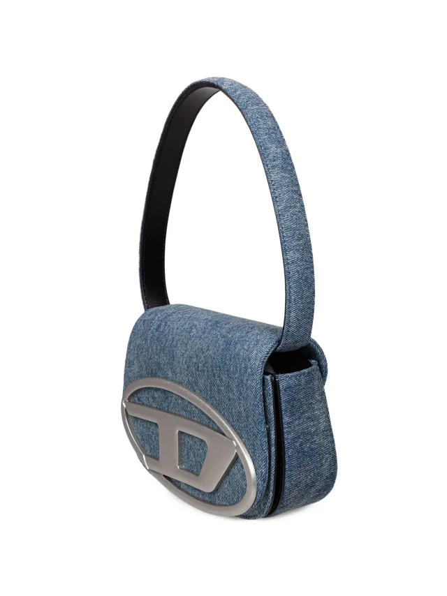 Diesel 1DR-Iconic logo-plaque denim shoulder bag, photo 2 of 2 from FARFETCH