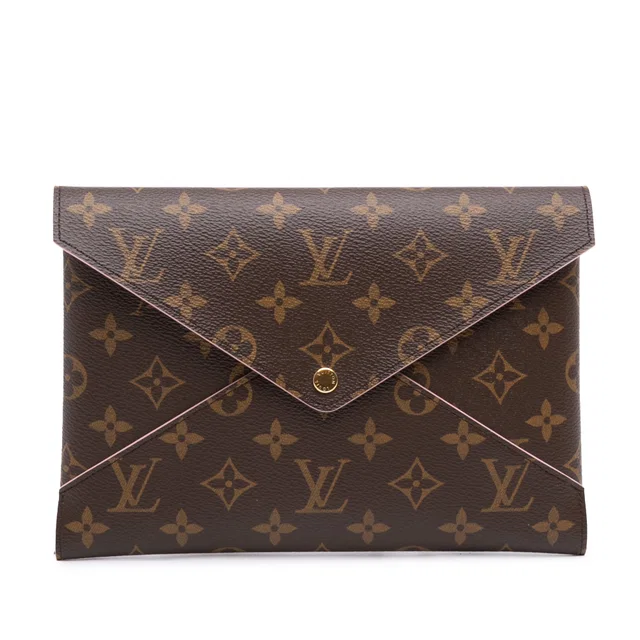 Brown Louis Vuitton Monogram Pochette Kirigami GM Clutch Bag in Brown Coated canvas from Designer Revival, photo 1 of 1