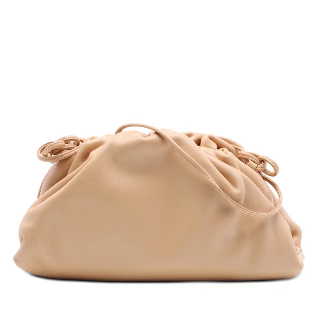 Brown Bottega Veneta Lambskin The Mini Pouch Crossbody in Brown Lambskin from Designer Revival