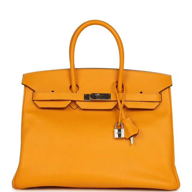 Hermès Birkin 35 Jaune D'or Epsom Palladium Hardware in Yellow Epsom leather from Madison Avenue Couture