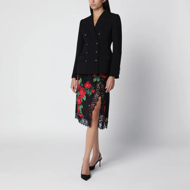 Dolce & Gabbana Rose Printed Midi Skirt, photo 7 of 8 from SENSER