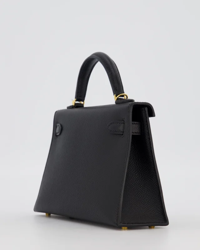 Hermès Mini Kelly II Sellier Bag Black Epsom Leather in Black Epsom leather from Sellier, photo 13 of 21