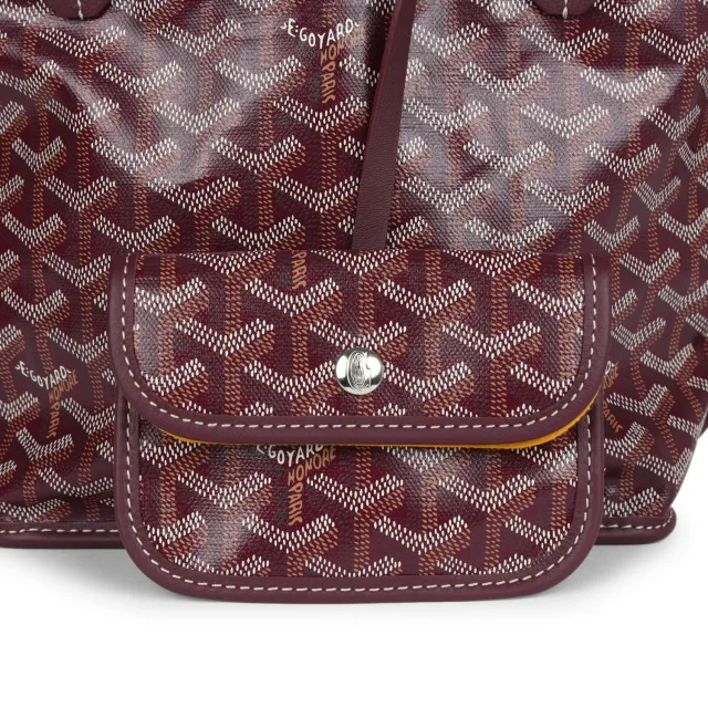 Goyard Goyardine Burgundy Anjou Mini Bag Palladium Hardware in Burgundy Canvas from Madison Avenue Couture, photo 6 of 9