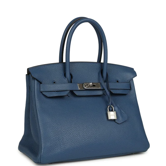 Hermès Birkin 30 Bleu Agate Clemence Palladium Hardware in Blue Clemence leather from Madison Avenue Couture, photo 2 of 2
