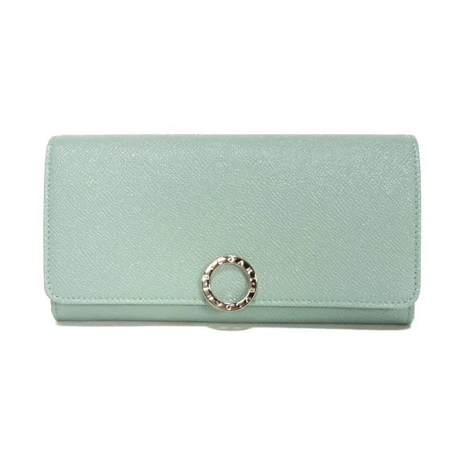 Bvlgari CLIP LARGE WALLET Grain Calf Leather Long Wallet in Calfskin from LuxUness