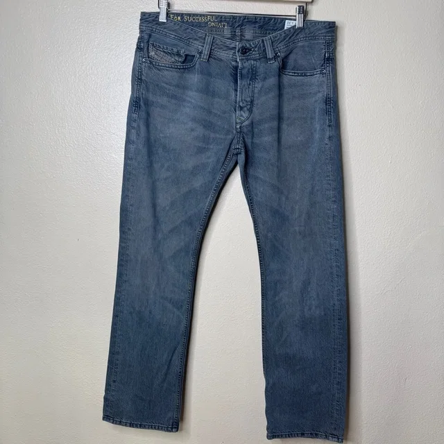 Diesel Jeans Men's 34x32 Gray Viker R-Box Straight Regular Fit Made In Italy in blue from Poshmark
