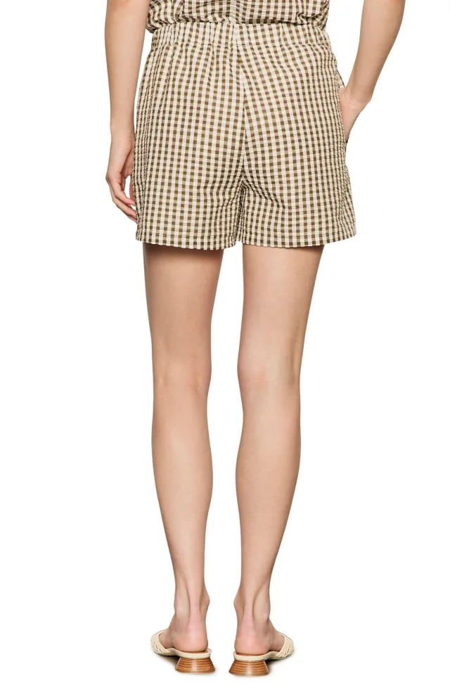 Sanctuary Easy Gingham Seersucker Shorts in White, photo 2 of 5 from Nordstrom Rack