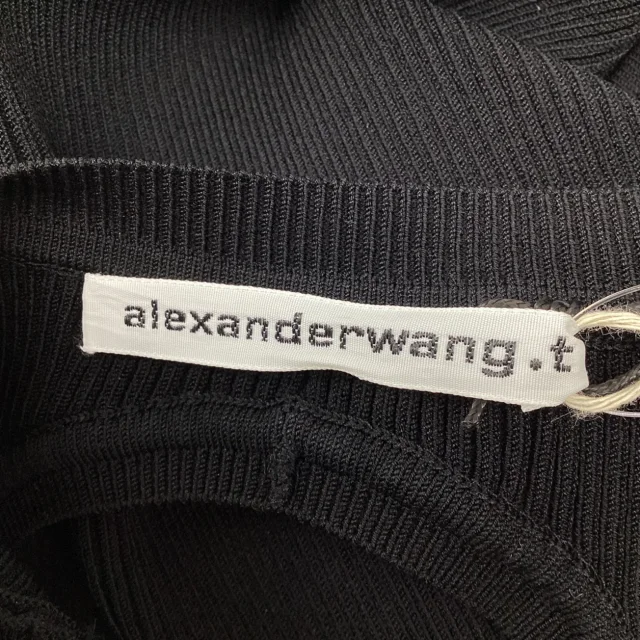 Alexander Wang Cutout Knitted Top in Black Viscose in black, photo 6 of 6 from ShopSimon